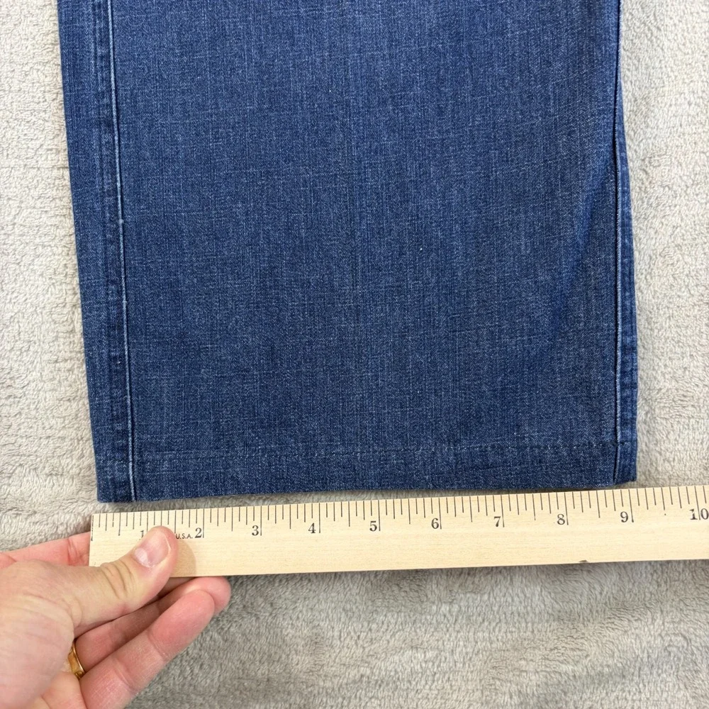 JENNI KAYNE Wide Leg Trouser Pants Jeans in Blue Women 0 High Rise Designer $345